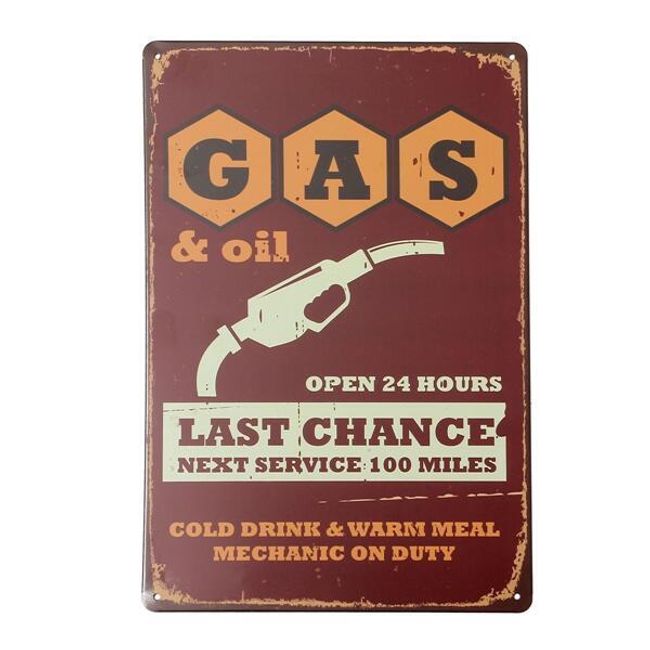 Retro plechová cedule GAS 1