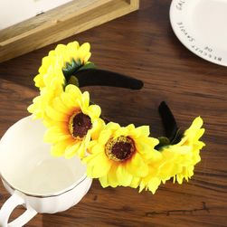 Flower headband for hair Sunflower