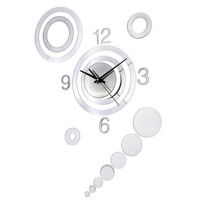 Designowy srebrny zegar 1