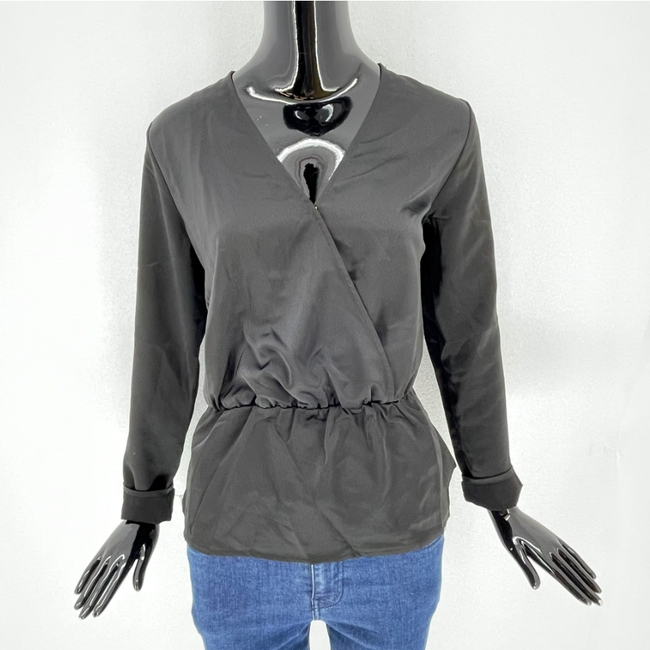 Ženska bluza na zavitek - črna, velikosti XS - XXL: ZO_6b57c1da-2389-11ed-b6ac-0cc47a6c9c84 1
