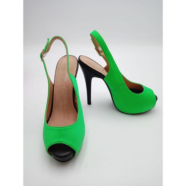 Női magas sarkú cipő Intrépides Shoes, zöld, Cipőméretek: ZO_9c809294-13f5-11ed-9155-0cc47a6c9c84 1