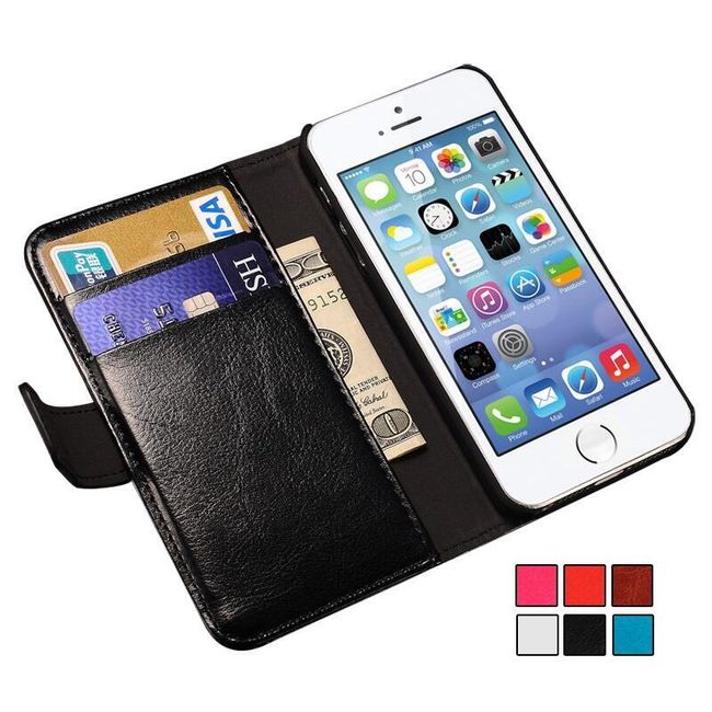 Elegantné flipové puzdro a peňaženka 2v1 - pre iPhone 5/5S/SE 1