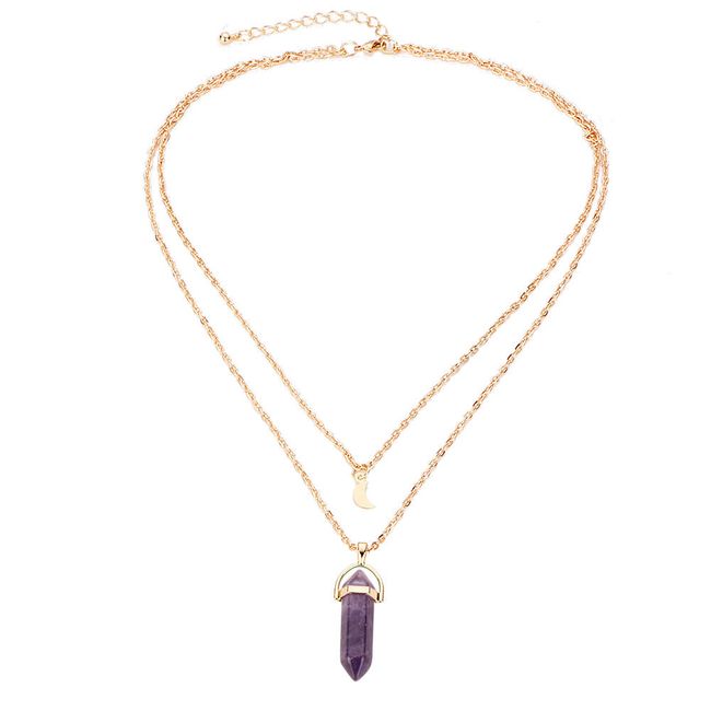 Elegantný náhrdelník s kamienkami - 7 farebných variantov 1