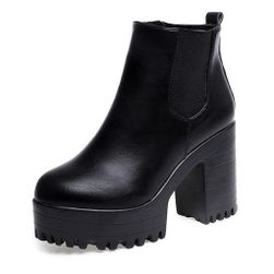 Dámske členkové topánky Mench Black - veľkosť 35, Veľkosti obuvi: ZO_237021-35
