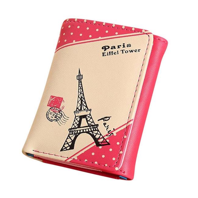 Női pöttyös pénztárca Eiffel-toronyall - 6 színben 1