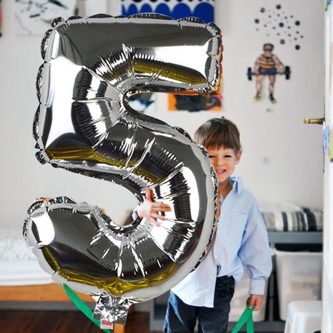 Balon urodzinowy w kształcie cyfry - 4 kolory 1