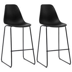 Barske stolice 2 kom crne plastike ZO_281501-A