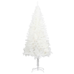 VidaXL Бяла изкуствена коледна елха с реалистични игли 210 см ZO_321024-A