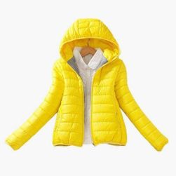 Wąska kurtka wiosenna w jasnych kolorach - żółty, rozmiary XS - XXL: ZO_237570-3XL