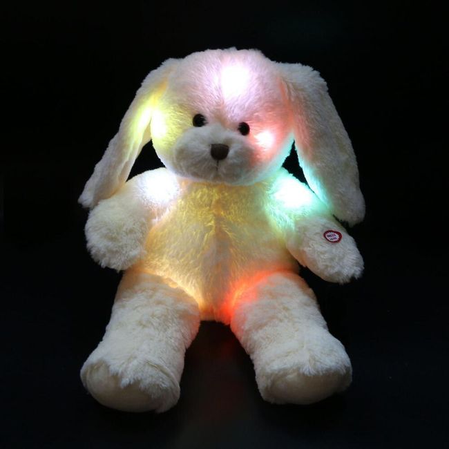 LED osvetljen zajček - bež 1