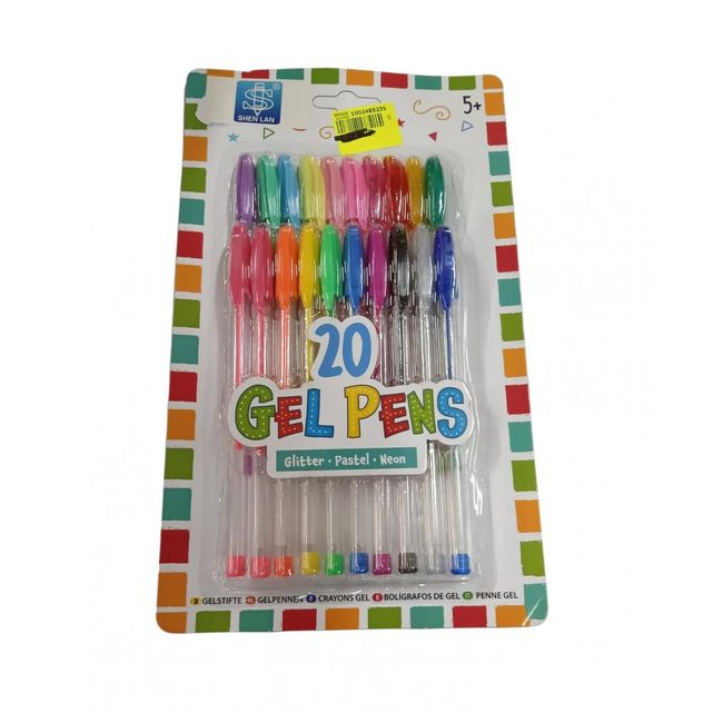 Długopisy żelowe 20szt mix kolorów ZO_263646 1