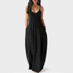 Damska sukienka maxi Antoinette Black - rozmiar 5XL, Rozmiary XS - XXL: ZO_230319-5XL