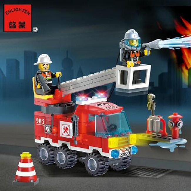 Dětská stavebnice hasičské auto 1