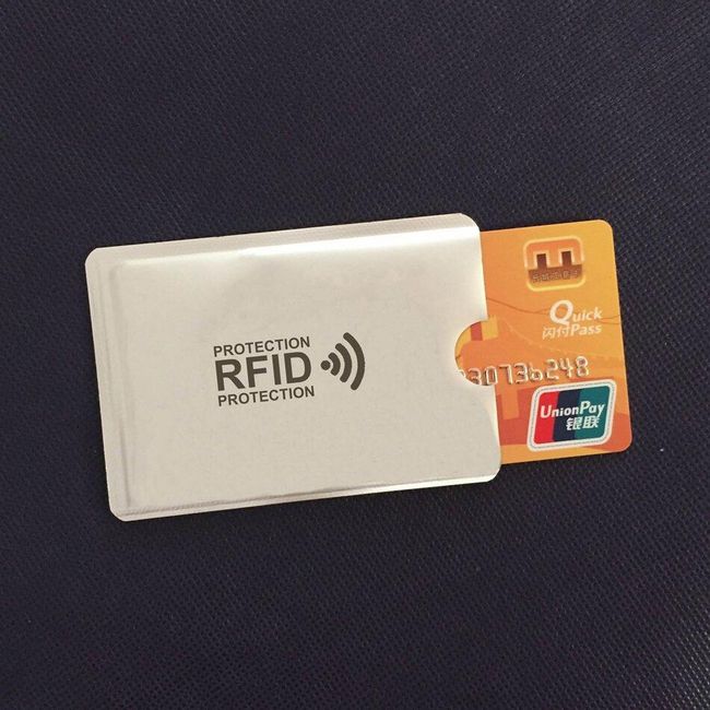 Pouzdro na karty - 9,5 x 6  cm Anti Rfid Wallet Blocking Reader 1
