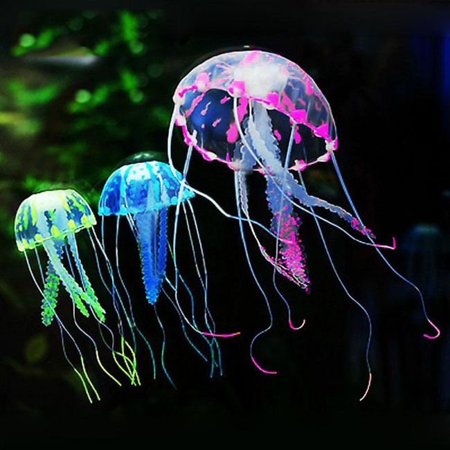 Glow in the dark aquarium decoration Jelly 1