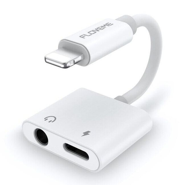 Adaptor audio pentru iPhone 2în1 FLOVEME III 1