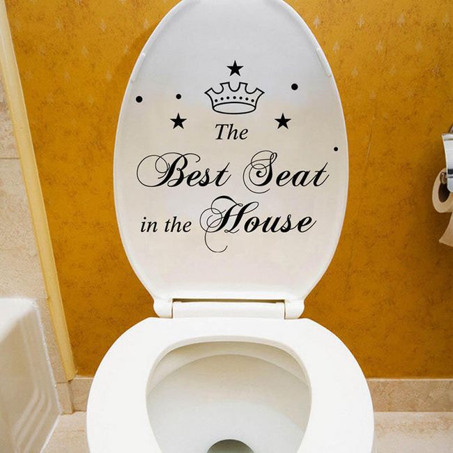 Vtipná samolepka na wc - nejlepší posezení v domě 1