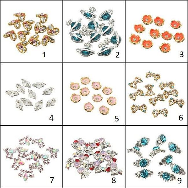 Nalepovacie šperky na nechty - rôzne druhy 1