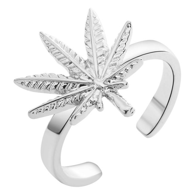 Prsten s listem marihuany 1
