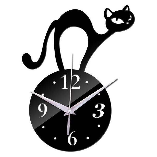 Часовник за стена с котка 1