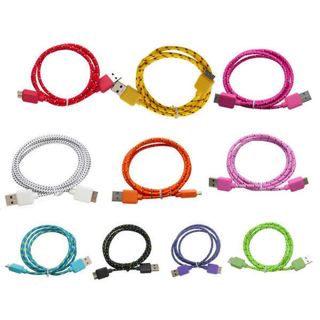 Textilní kabel na přenos dat a nabíjení - několik barev 1