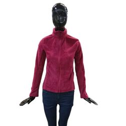 Rózsaszín cipzáras fleece kapucnis pulóver, XS - XXL méretben: ZO_265826-XS