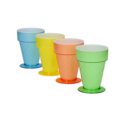 Комплект цветни чаши за сладолед 300 мл, 4 броя ZO_115103