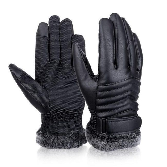 Pánské zimní zateplené rukavice - 2 varianty 1