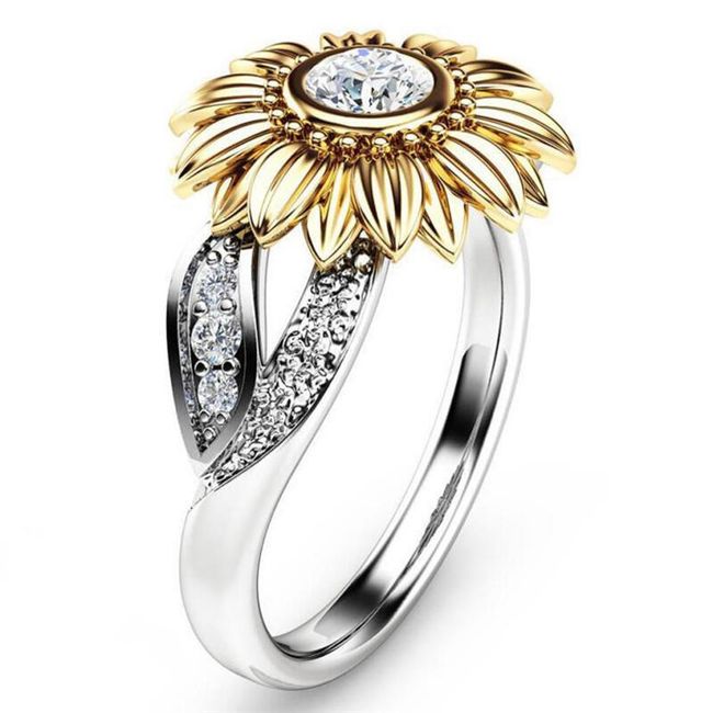 Inel cu model floarea soaarelui - 12 culori 1