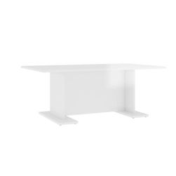 Kavna mizica bela visok sijaj 103,5x60x40 cm iverna plošča ZO_806846-A