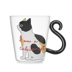 Glass mug Cat