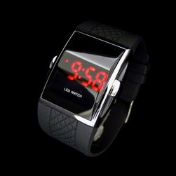 Дигитален часовник със силикинова лента - черен