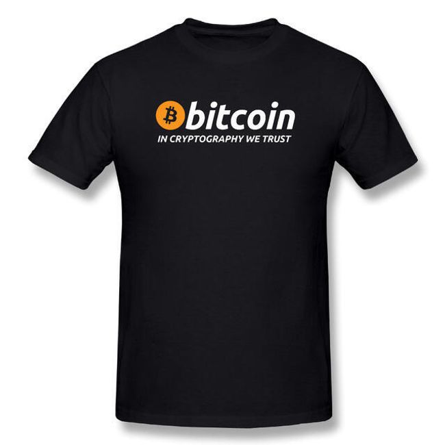 Pánske tričko s logom Bitcoin - čerrná farba 1