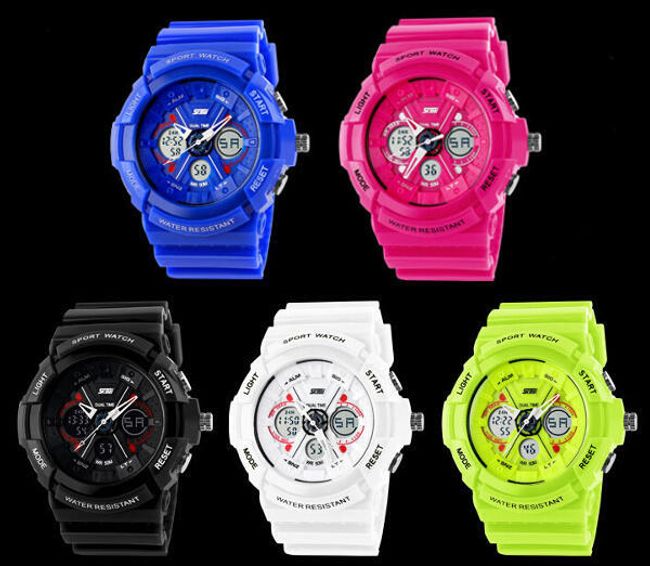 Analogové hodinky - 5 fosforeskujících barev 1