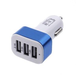 Încărcător universal auto pentru brichetă - 3 porturi USB