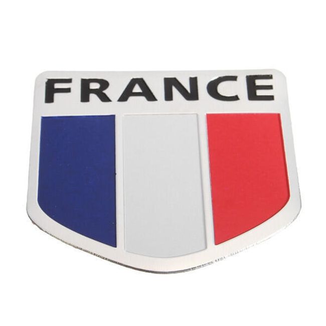 3D avto nalepka - francoska zastava - 5x5 cm 1