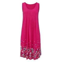Lehké dlouhé květinové šaty pro ženy - Růžová, Velikosti XS - XXL: ZO_229761-M