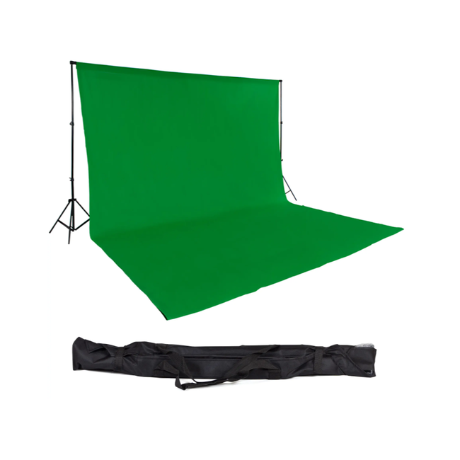 Kompletni komplet za fotografsko ozadje 3x6 m, vključno s prenosno torbo zelene barve ZO_400778 1