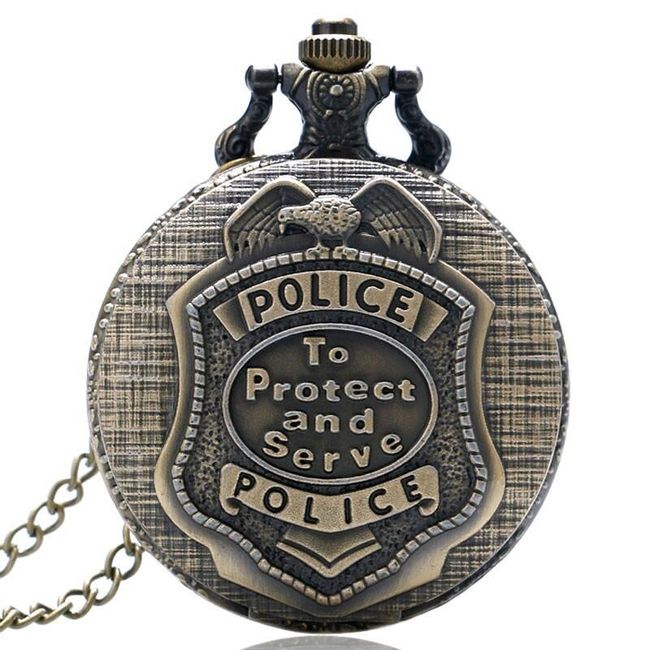 Винтидж джобен часовник за полицаи 1