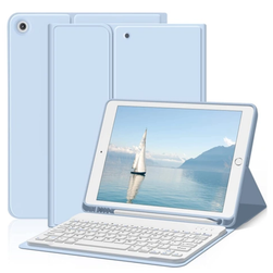 Husă pentru iPad cu tastatură, albastru deschis ZO_183600