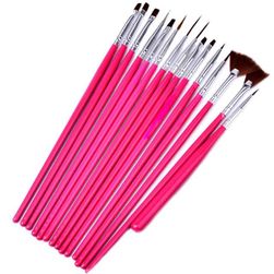 Set de pensule pentru decorat unghii - diverse culori