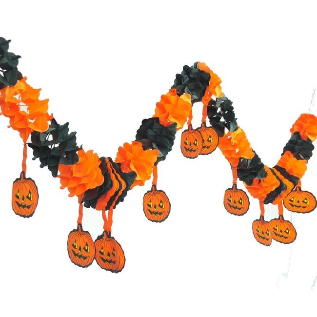 Halloweenská dekorace - papírový řetěz  1