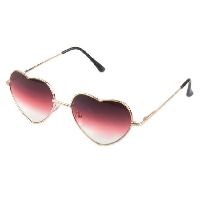 Damskie okulary przeciwsłoneczne w kształcie serca - 5 kolorów 1