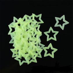 Fluorescenční samolepky na zeď - hvězdičky
