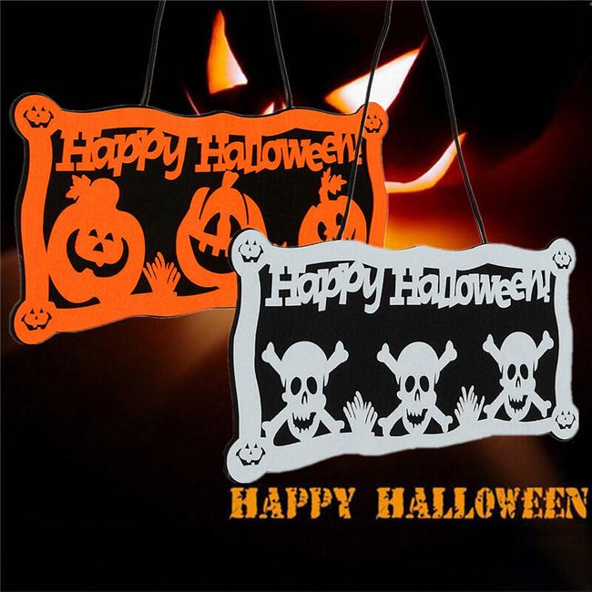 Nástěnná plaketa s motivem Halloweenu - 2 verze 1