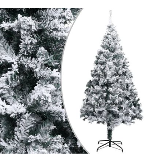 Umělý vánoční stromek s umělým sněhem zelený 400 cm PVC ZO_328479 1