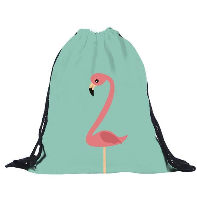 Dámska taška na chrbát s motívom listu alebo plameniaka 1