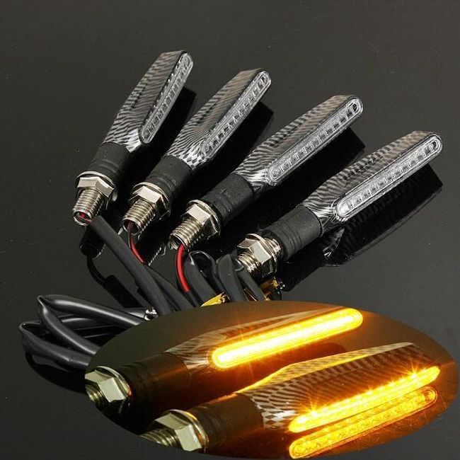 4 LED jelzőlámpa motorkerékpárhoz 12 LED-del 1