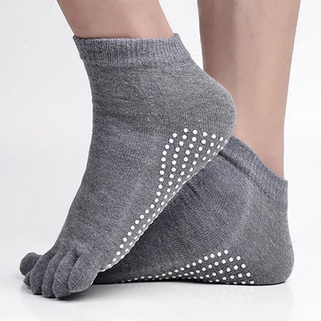 Prstové ponožky s protiskluzovými tečkami 1