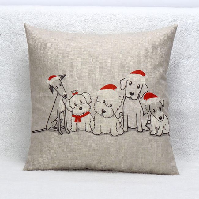 Božićna jastučnica sa psima 1